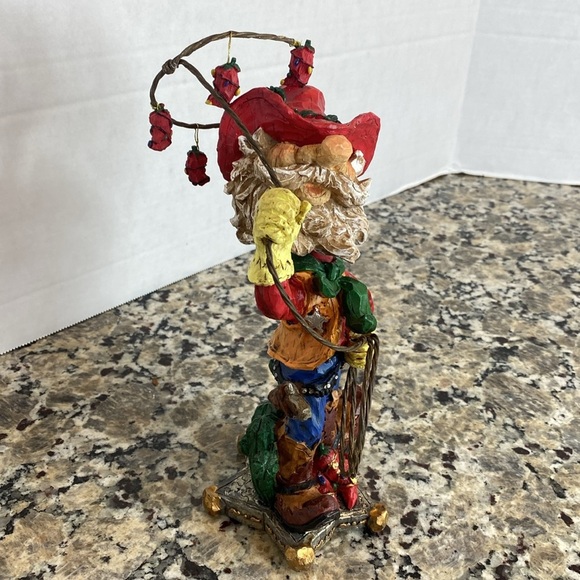 Western Santa Claus Cowboy Bobblehead Peppers/Rope/Boots Sheriff StarWestern - Picture 8 of 10